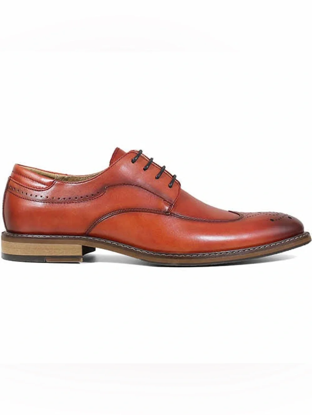 NEW Stacy Adams Fletcher Wingtip Oxford SZ-7 In Color CRANBERRY Leather